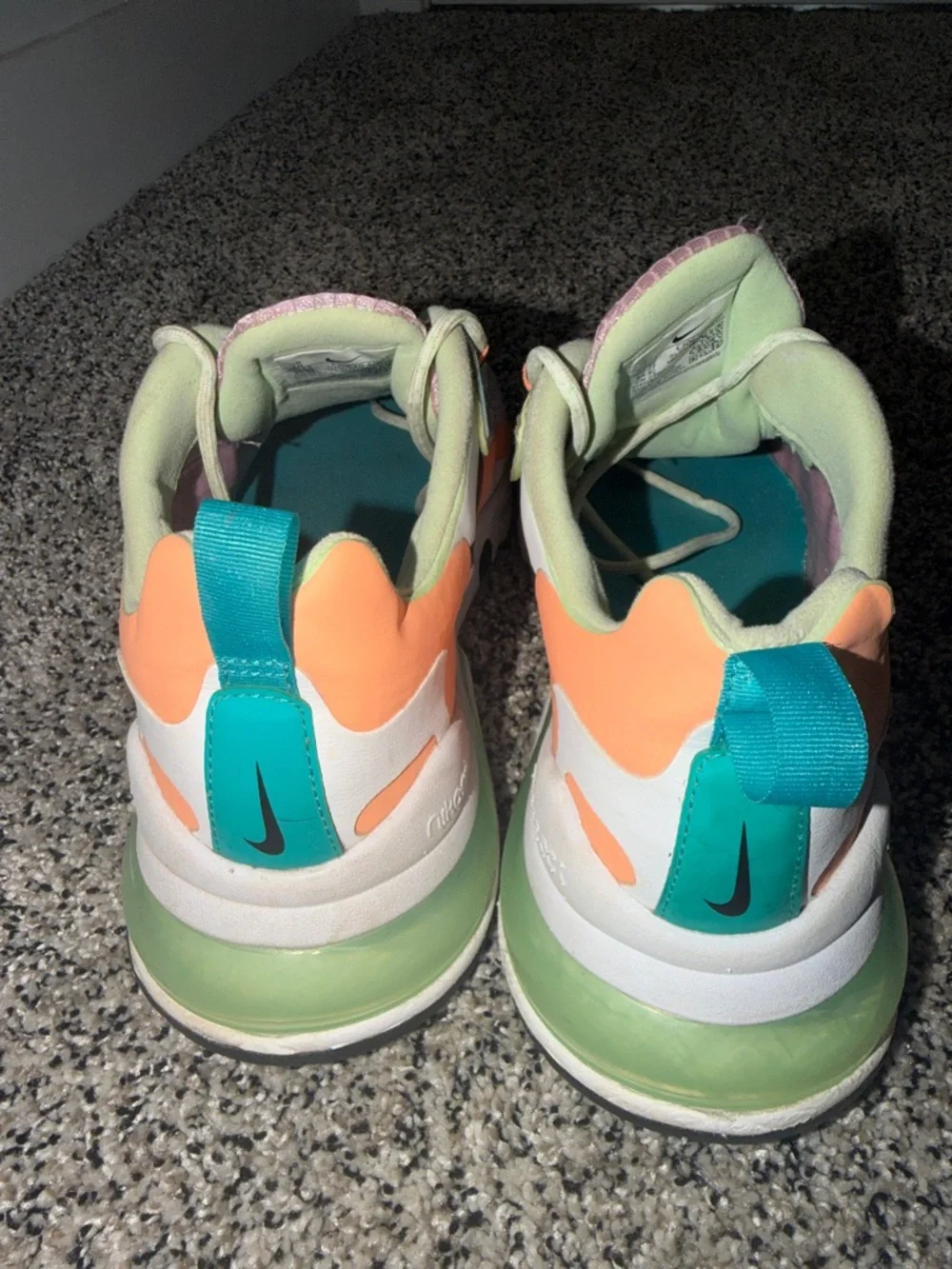 Nike 270 React Air Shoes Purple Mint Women’s Size 10